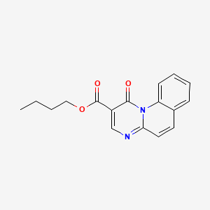 molecular formula C17H16N2O3 B13941259 1H-Pyrimido[1,2-a]quinoline-2-carboxylic acid, 1-oxo-, butyl ester CAS No. 63455-53-8