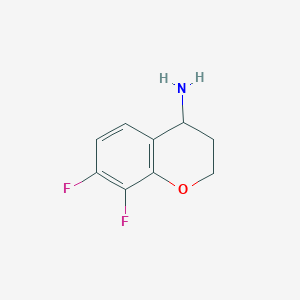 molecular formula C9H9F2NO B1394126 7,8-Difluorochroman-4-amine CAS No. 886762-83-0