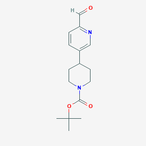 molecular formula C16H22N2O3 B13941263 Tert-butyl 4-(6-formylpyridin-3-yl)piperidine-1-carboxylate 