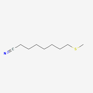 molecular formula C9H17NS B13941275 Octanenitrile, 8-(methylthio)- CAS No. 58214-93-0