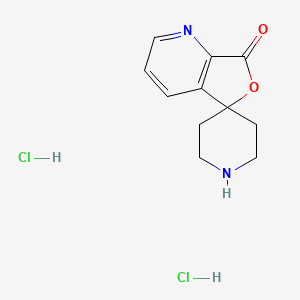molecular formula C11H14Cl2N2O2 B1394128 7H-spiro[furo[3,4-b]pyridine-5,4'-piperidin]-7-one dihydrochloride CAS No. 936626-74-3