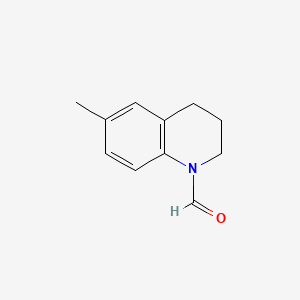 molecular formula C11H13NO B13941300 Quinoline-1-carboxaldehyde, 1,2,3,4-tetrahydro-6-methyl- CAS No. 34847-16-0