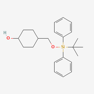 molecular formula C23H32O2Si B13941371 trans-4-({[Tert-butyl(diphenyl)silyl]oxy}methyl)cyclohexanol 