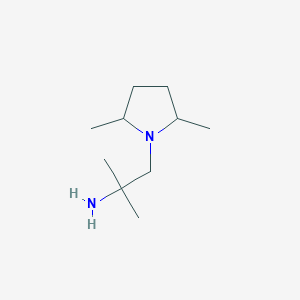 molecular formula C10H22N2 B13941372 1-Pyrrolidineethanamine, a,a,2,5-tetramethyl- 