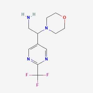 molecular formula C11H15F3N4O B1394138 2-Morpholino-2-(2-(trifluoromethyl)pyrimidin-5-yl)ethanamine CAS No. 1192570-20-9