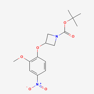 molecular formula C15H20N2O6 B1394139 Tert-butyl 3-(2-methoxy-4-nitrophenoxy)azetidine-1-carboxylate CAS No. 960401-34-7