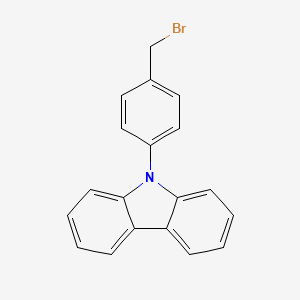 molecular formula C19H14BrN B13941410 9-(4-(bromomethyl)phenyl)-9H-carbazole 