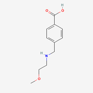 molecular formula C11H15NO3 B13941415 4-((2-Methoxyethylamino)methyl)benzoic acid 