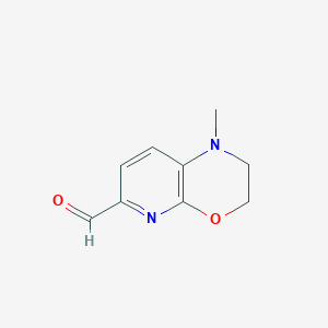 molecular formula C9H10N2O2 B13941421 1-Methyl-2,3-dihydro-1H-pyrido[2,3-b][1,4]oxazine-6-carbaldehyde 