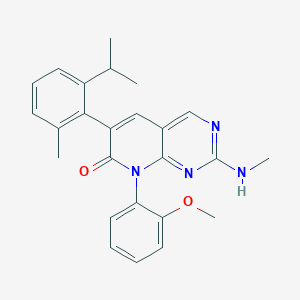 molecular formula C25H26N4O2 B13941445 6-(2-Isopropyl-6-methylphenyl)-8-(2-methoxyphenyl)-2-methylamino-8h-pyrido[2,3-d]pyrimidin-7-one 