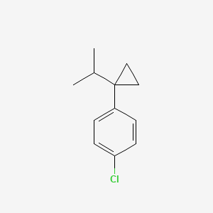 molecular formula C12H15Cl B13941447 Benzene, 1-chloro-4-(1-(1-methylethyl)cyclopropyl)- CAS No. 63340-07-8