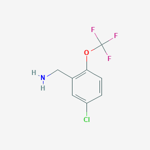 molecular formula C8H7ClF3NO B1394146 (5-Chloro-2-(trifluoromethoxy)phenyl)methanamine CAS No. 874821-50-8