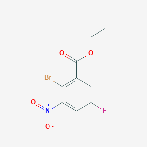 molecular formula C9H7BrFNO4 B13941509 Ethyl 2-bromo-5-fluoro-3-nitrobenzoate 