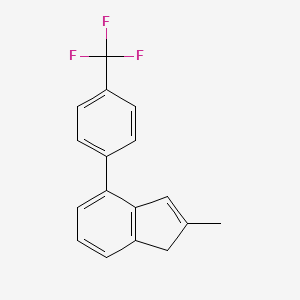 molecular formula C17H13F3 B13941542 2-methyl-4-(4-(trifluoromethyl)phenyl)-1H-indene 