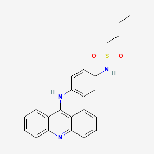 molecular formula C23H23N3O2S B13941553 Butanesulfonanilide, 4'-(9-acridinylamino)- CAS No. 53221-90-2