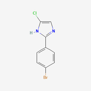 molecular formula C9H6BrClN2 B13941583 2-(4-Bromophenyl)-4-chloro-1H-imidazole 