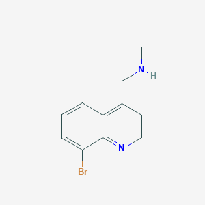 molecular formula C11H11BrN2 B1394160 1-(8-bromoquinolin-4-yl)-N-methylmethanamine CAS No. 1190322-58-7