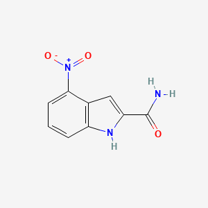molecular formula C9H7N3O3 B13941626 4-Nitro-1h-indole-2-carboxylic acid amide 