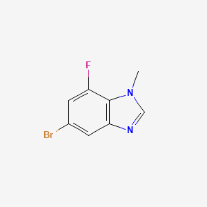 molecular formula C8H6BrFN2 B13941631 5-Bromo-7-fluoro-1-methyl-1H-benzimidazole 