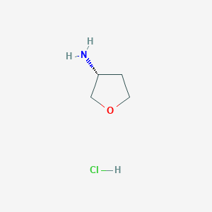 molecular formula C4H10ClNO B1394164 (R)-tetrahydrofuran-3-amine hydrochloride CAS No. 1072015-52-1