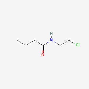 molecular formula C6H12ClNO B13941648 Butanamide, N-(2-chloroethyl)- CAS No. 51834-70-9
