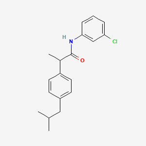 molecular formula C19H22ClNO B13941664 N-(3-chlorophenyl)-2-[4-(2-methylpropyl)phenyl]propanamide CAS No. 192581-77-4