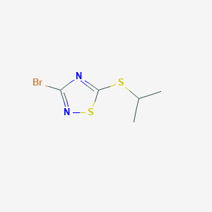 molecular formula C5H7BrN2S2 B1394168 3-Bromo-5-(isopropylthio)-1,2,4-thiadiazole CAS No. 36955-40-5