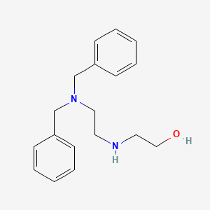 molecular formula C18H24N2O B13941687 Ethanol, 2-((2-(bis(phenylmethyl)amino)ethyl)amino)- CAS No. 54119-35-6