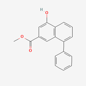molecular formula C18H14O3 B13941707 4-Hydroxy-8-phenyl-2-naphthalenecarboxylic acid methyl ester 