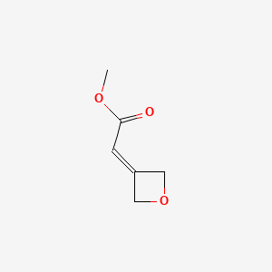 molecular formula C6H8O3 B1394171 Methyl 2-(oxetan-3-ylidene)acetate CAS No. 1105665-34-6