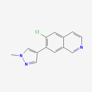 molecular formula C13H10ClN3 B13941715 6-Chloro-7-(1-methyl-1H-pyrazol-4-yl)isoquinoline 
