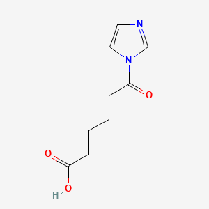 molecular formula C9H12N2O3 B13941721 6-(1H-Imidazol-1-yl)-6-oxohexanoic acid CAS No. 60718-46-9