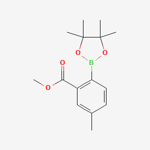 molecular formula C15H21BO4 B1394173 Methyl 5-methyl-2-(4,4,5,5-tetramethyl-1,3,2-dioxaborolan-2-yl)benzoate CAS No. 1088994-18-6