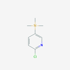 molecular formula C8H12ClNSi B13941737 Pyridine, 2-chloro-5-(trimethylsilyl)- CAS No. 821773-96-0
