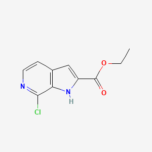 molecular formula C10H9ClN2O2 B1394176 Ethyl 7-chloro-1H-pyrrolo[2,3-c]pyridine-2-carboxylate CAS No. 867034-10-4