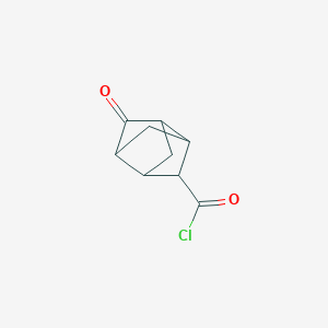 molecular formula C9H9ClO2 B13941762 6-Oxotricyclo[3.3.0.0~3,7~]octane-2-carbonyl chloride CAS No. 82431-43-4