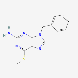 molecular formula C13H13N5S B13941780 9-Benzyl-6-methylsulfanyl-purin-2-amine CAS No. 51112-65-3