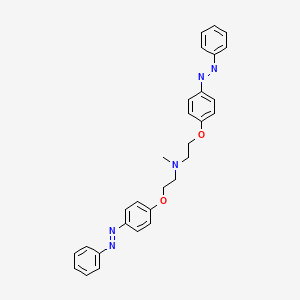 molecular formula C29H29N5O2 B13941791 Methyl-bis(beta-p-(phenylazo-phenoxy)ethylamine) CAS No. 63870-06-4