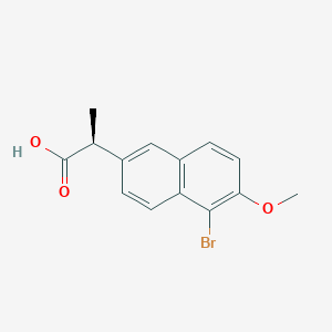 (S)-5-Bromo-6-methoxy-alpha-methylnaphthalene-1-acetic acid