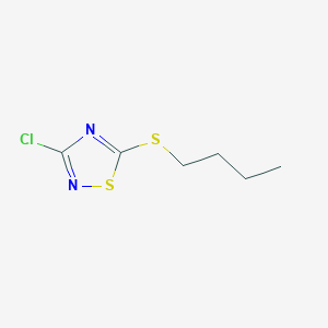 molecular formula C6H9ClN2S2 B1394180 5-(丁基硫基)-3-氯-1,2,4-噻二唑 CAS No. 36955-36-9