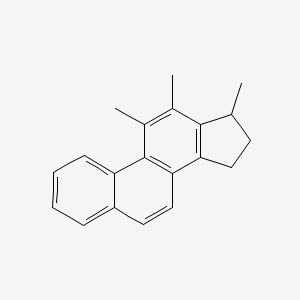 molecular formula C20H20 B13941823 11,12,17-Trimethyl-16,17-dihydro-15H-cyclopenta(a)phenanthrene CAS No. 5831-17-4