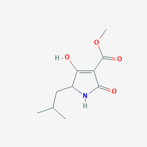 molecular formula C10H15NO4 B13941826 4-Hydroxy-5-isobutyl-2-oxo-2,5-dihydro-1h-pyrrole-3-carboxylic acid methyl ester 