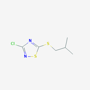 molecular formula C6H9ClN2S2 B1394187 3-Chloro-5-(isobutylthio)-1,2,4-thiadiazole CAS No. 36955-41-6