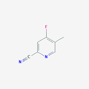 molecular formula C7H5FN2 B13941887 4-Fluoro-5-methylpicolinonitrile 