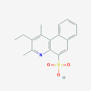 molecular formula C17H17NO3S B13941891 2-Ethyl-1,3-dimethylbenzo[F]quinoline-5-sulfonic acid CAS No. 854048-09-2