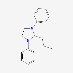 molecular formula C18H22N2 B13941895 1,3-Diphenyl-2-propylimidazolidine CAS No. 55320-82-6