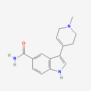 molecular formula C15H17N3O B13941922 3-(1-methyl-1,2,3,6-tetrahydropyridin-4-yl)-1H-indole-5-carboxamide CAS No. 116480-55-8