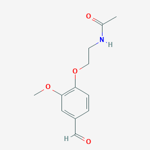molecular formula C12H15NO4 B1394195 N-[2-(4-Formyl-2-methoxyphenoxy)ethyl]acetamide CAS No. 1181303-30-9