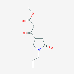 molecular formula C11H15NO4 B1394197 3-(1-烯丙基-5-氧代-吡咯烷-3-基)-3-氧代-丙酸甲酯 CAS No. 1229623-60-2