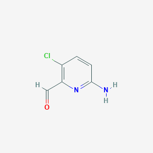 molecular formula C6H5ClN2O B13942004 6-Amino-3-chloropicolinaldehyde 